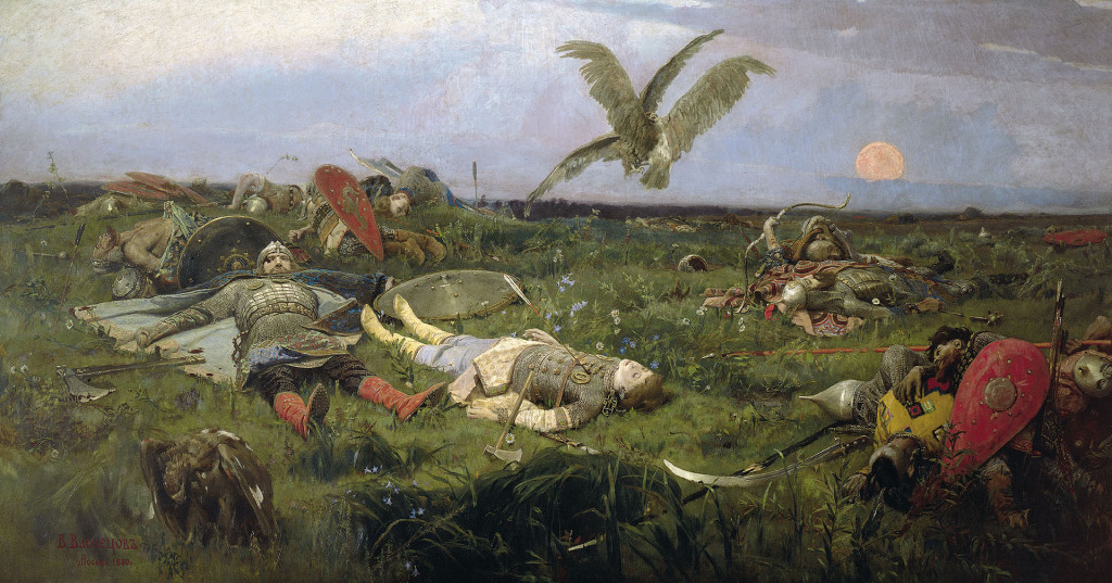 Viktor Vasnetsov: After Igor Svyatoslavich's fighting with the Polovtsy (1880). Kuva: Wikimedia Commons