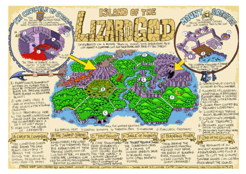 Viime vuoden voittaja Will Doyle - Island of the Lizard God. Alkuperäinen PDF löytyy täältä.